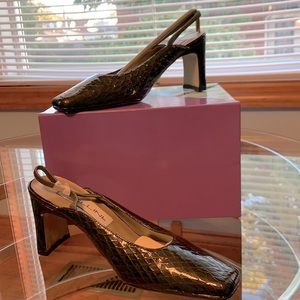 Brand New Bellini Dark Olive Sling-back 2 inch High-Heel